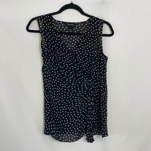 White House Black Market Polka Dot Sleeveless Top